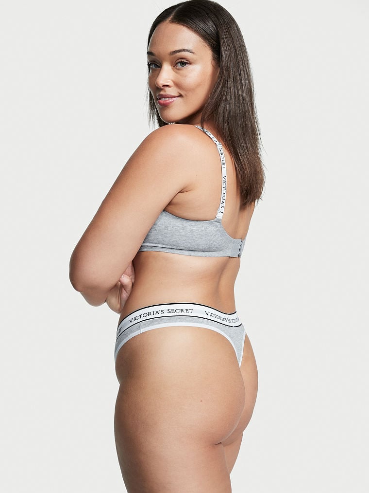 Tanga de algodón con logo Victoria´s Secret