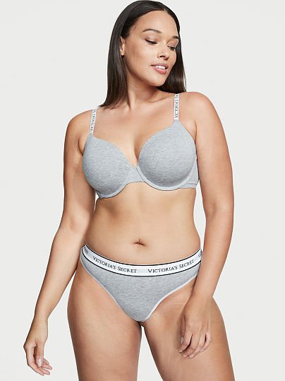 Tanga de algodón con logo Victoria´s Secret