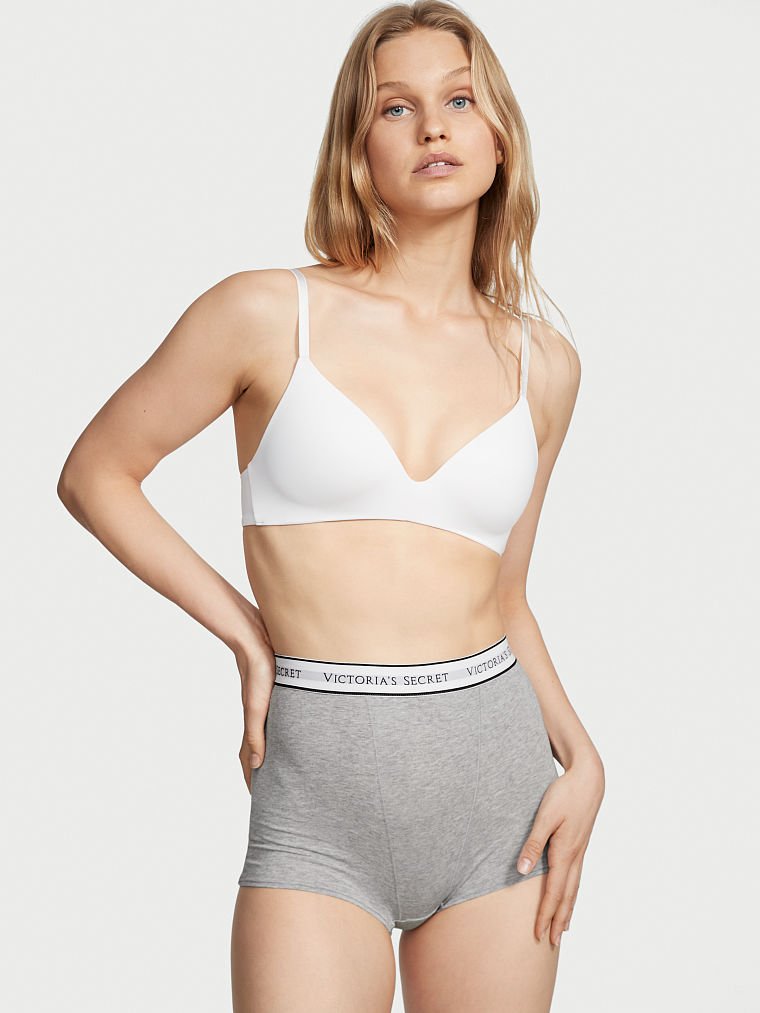 Boxer de mujer de algodón tipo cintura alta con Logo Victoria´s Secret