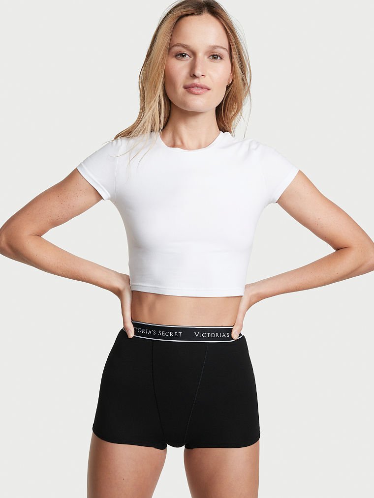 Boxer de mujer de algodón tipo cintura alta con Logo Victoria´s Secret