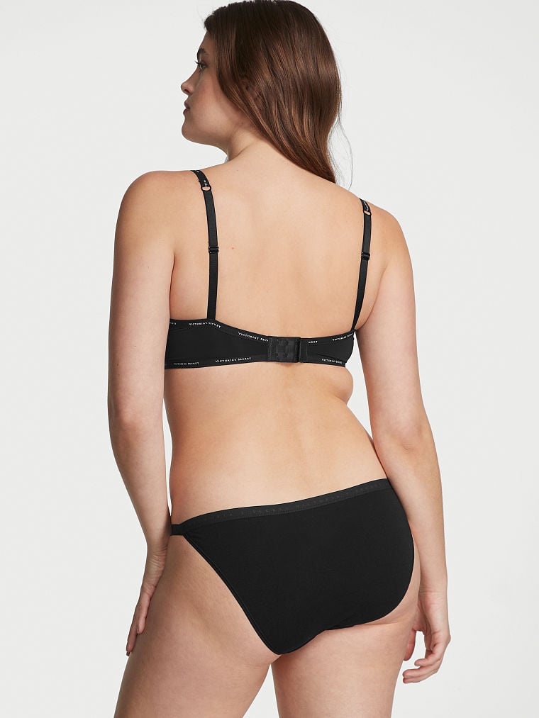 Panty tipo bikini de hilo de algodón elástico, Victoria´s Secret