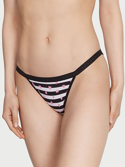 Panty tipo bikini de hilo de algodón elástico, Victoria´s Secret