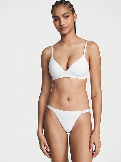 Panty tipo bikini de hilo de algodón elástico, Victoria´s Secret