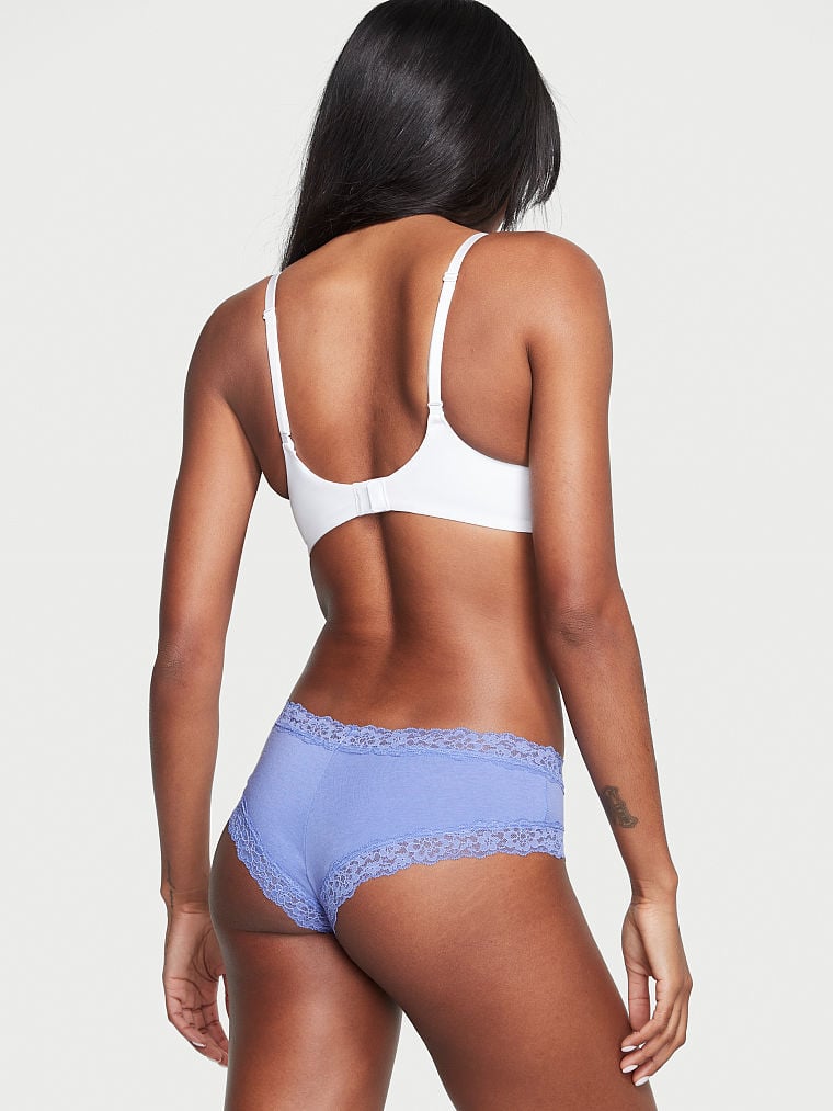 Cheeky de algodón con cintura de encaje Victoria'S Secret