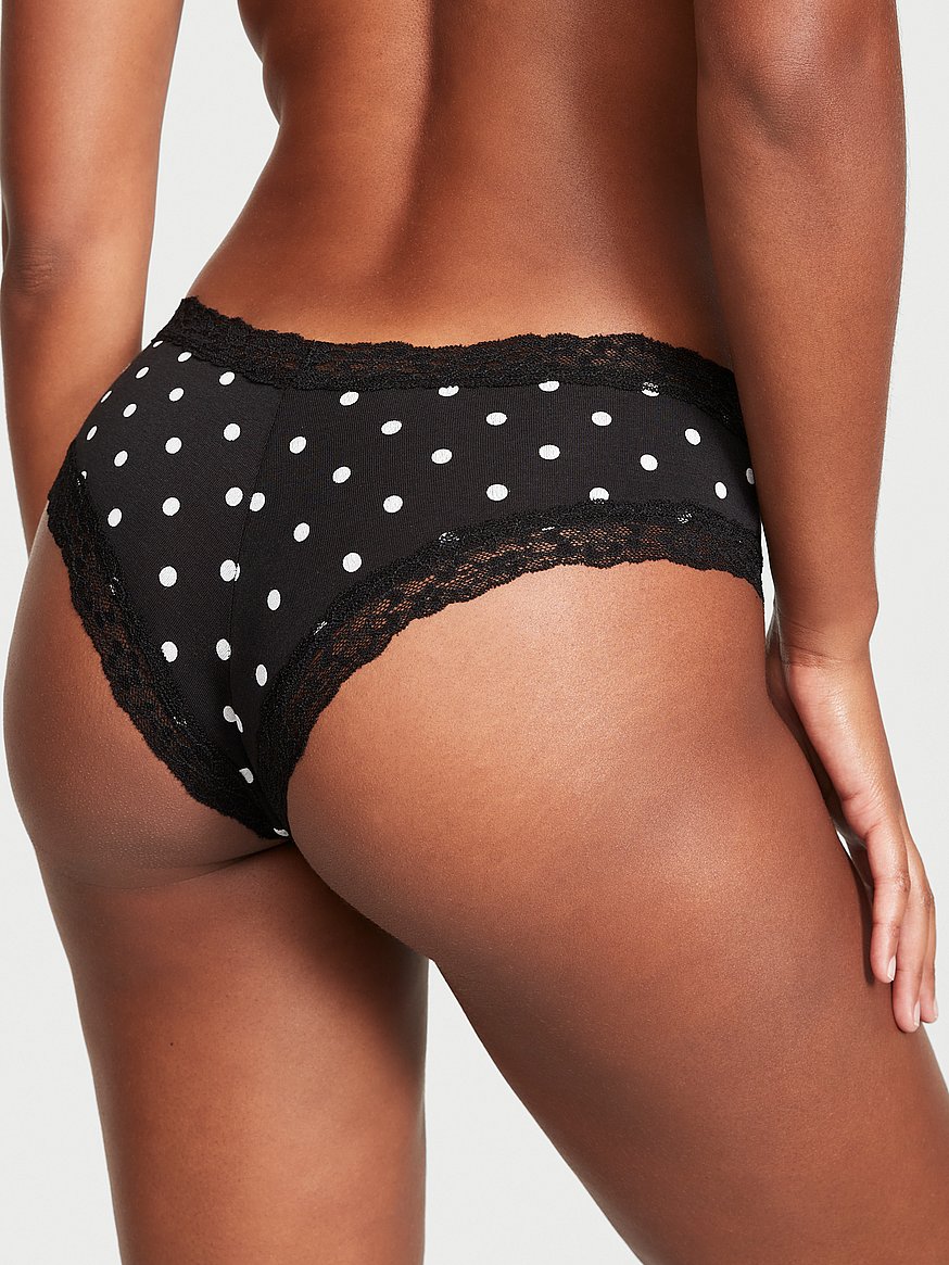 Cheeky de algodón con cintura de encaje Victoria'S Secret