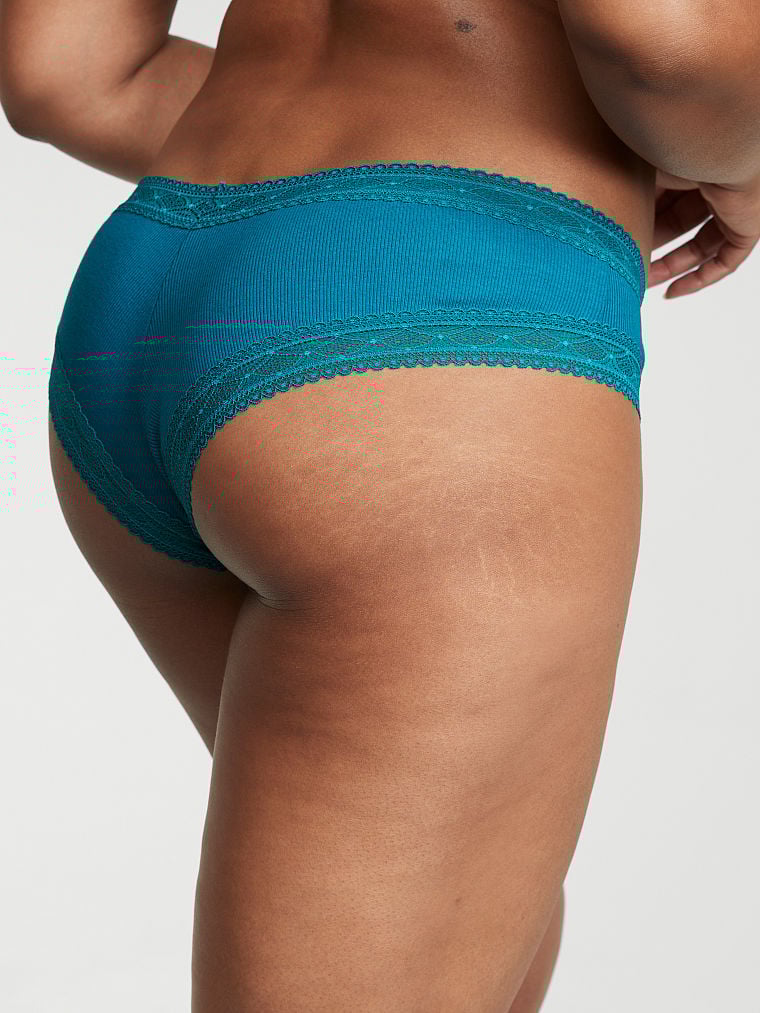 Cheeky de algodón con cintura de encaje Victoria'S Secret