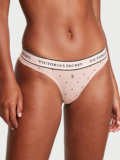 Tanga de algodón con logo Victoria´s Secret