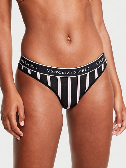 Tanga de algodón con logo Victoria´s Secret