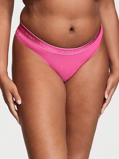 Tanga de algodón con logo Victoria´s Secret