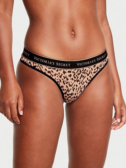 Tanga de algodón con logo Victoria´s Secret