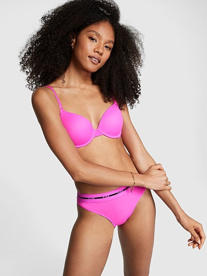 Panty tipo bikini pierna alta con logo Pink, Victoria´s Secret