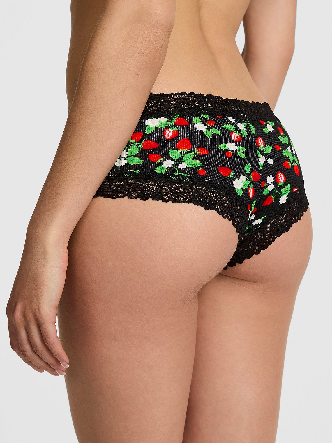 Cheeky de algodón con cintura de encaje, Pink - Victoria's Secret