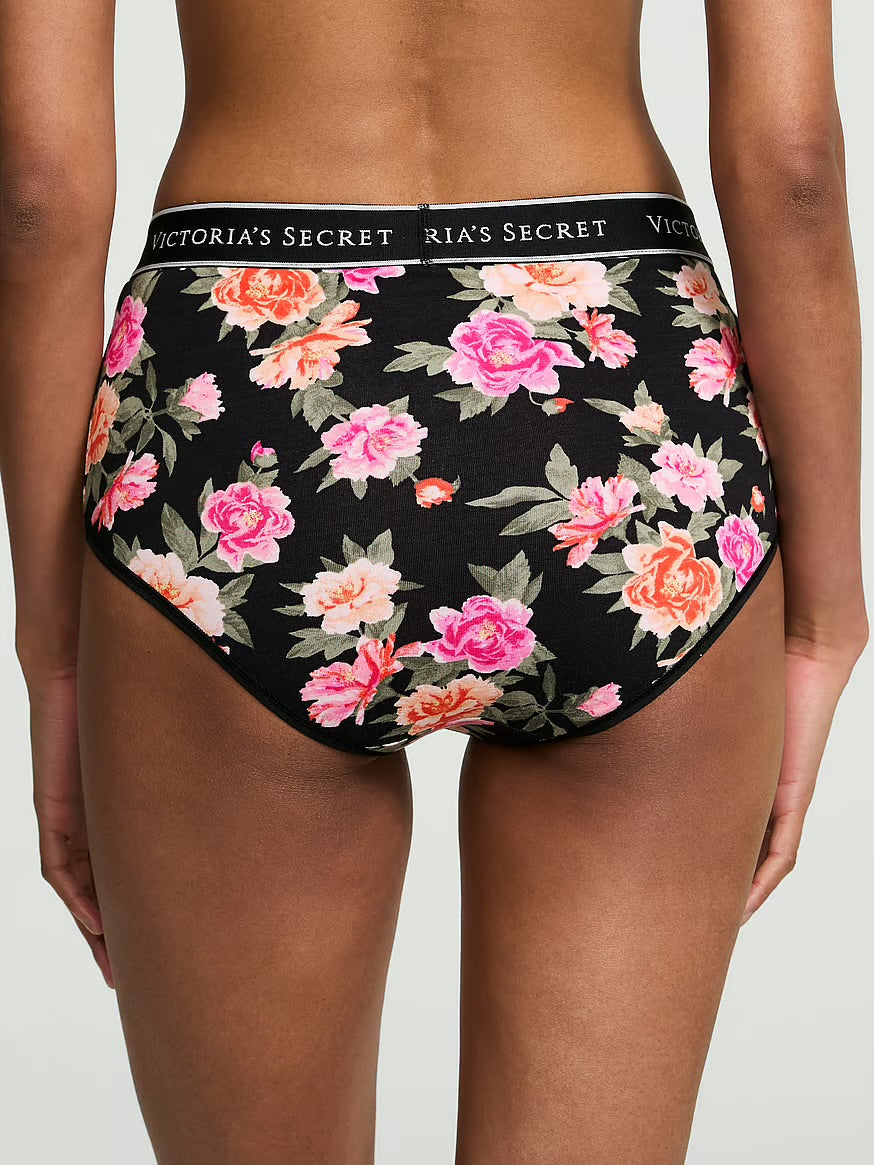 Panty de algodon a la cintura con logo
