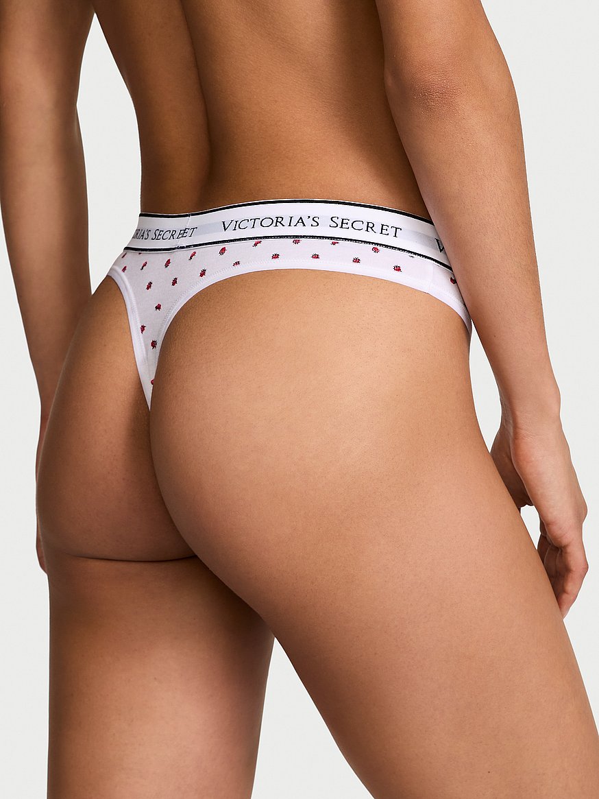Tanga de algodón con logo Victoria´s Secret