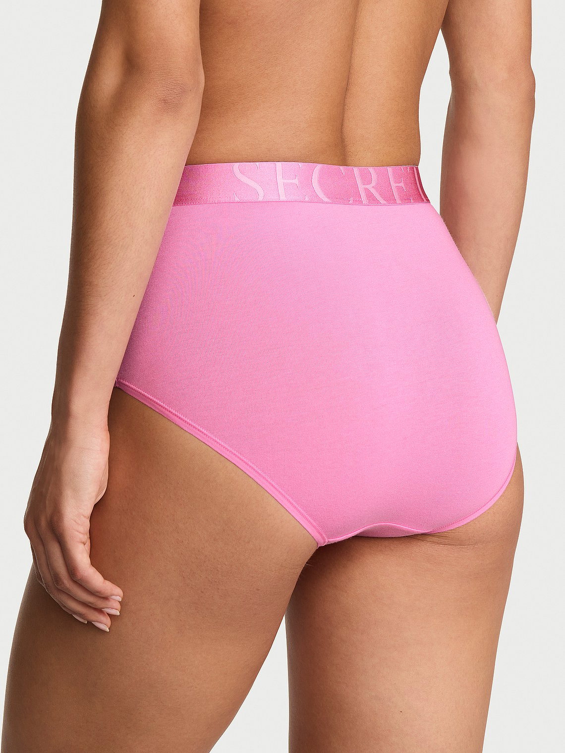 Panties de algodón de cintura alta estilo bikini y elástico con logo by Victoria's Secret