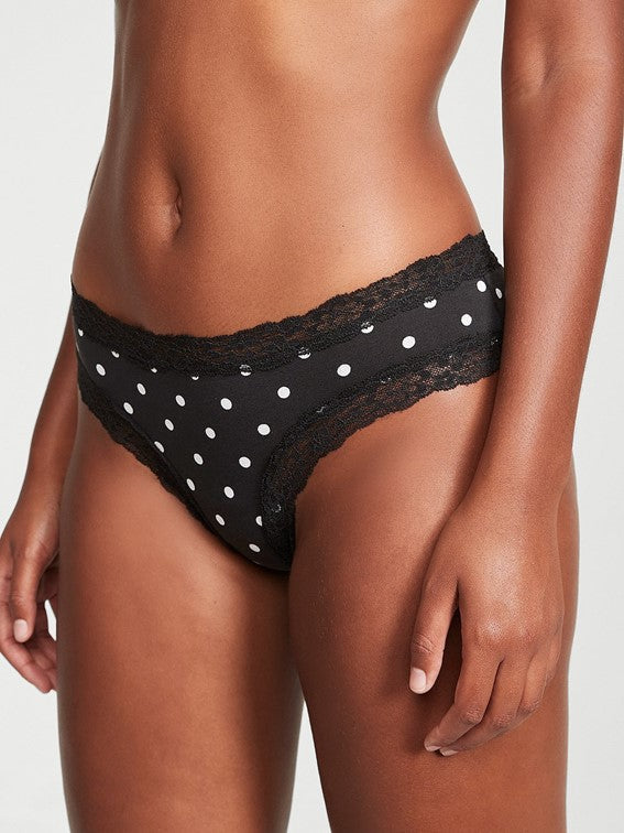 Cheeky de algodón con cintura de encaje Victoria'S Secret