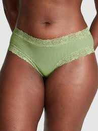 Cheeky de algodón con cintura de encaje Victoria'S Secret