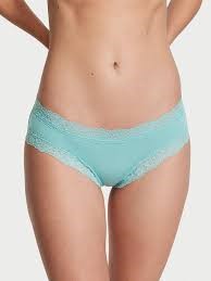 Cheeky de algodón con cintura de encaje Victoria'S Secret