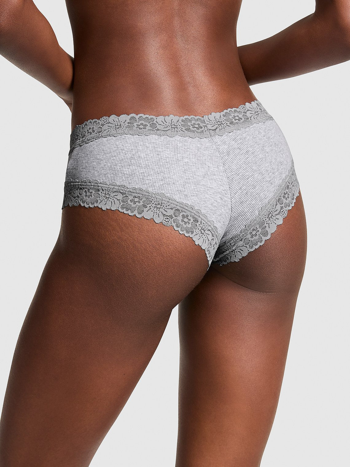 Cheeky de algodón con cintura de encaje, Pink - Victoria'S Secret