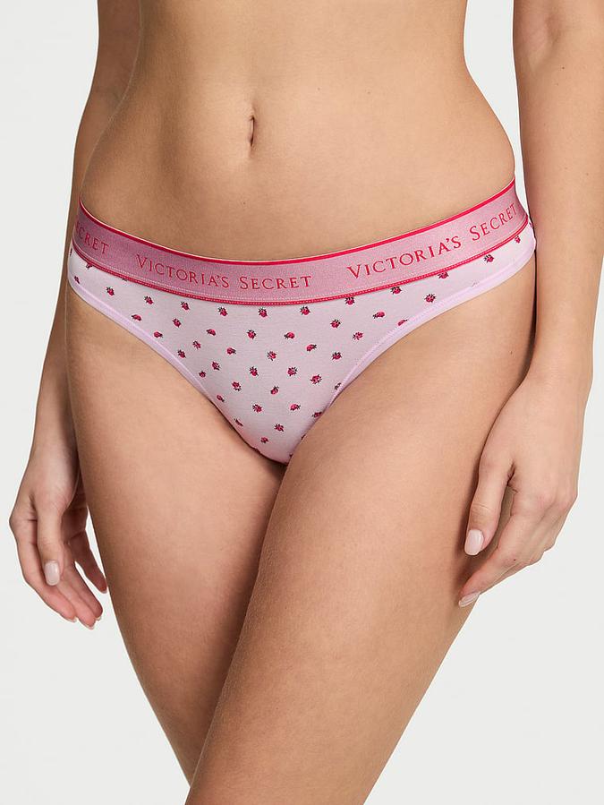 Tanga de algodón con logo Victoria´s Secret