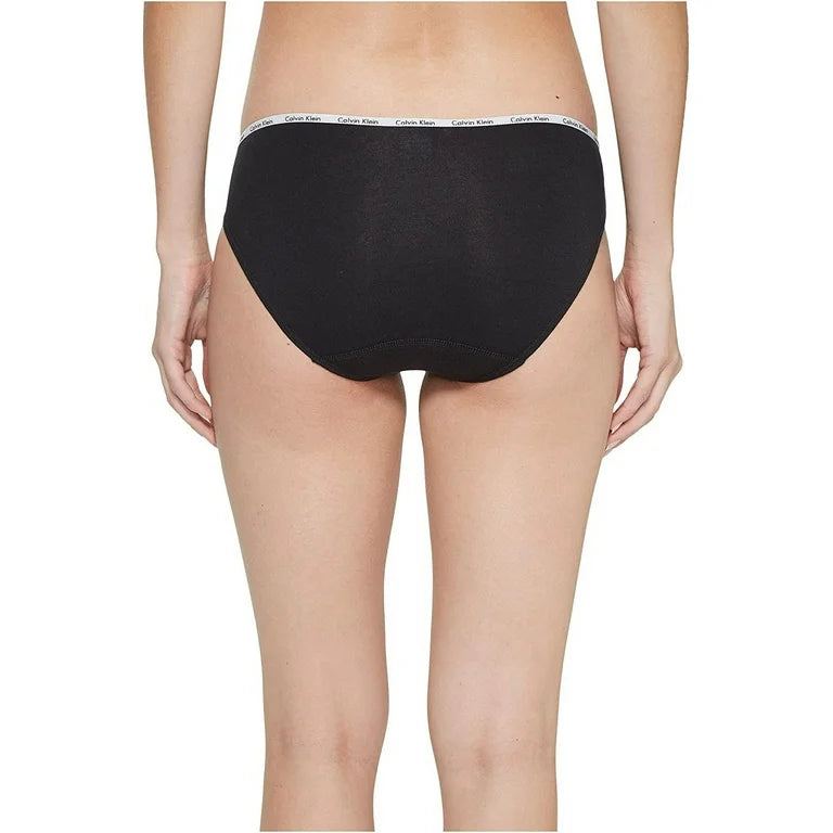 CALVIN KLEIN - Calzones de algodón elástico con logo y de corte tipo bikini para mujer,