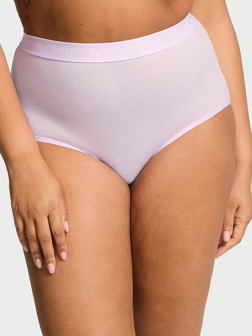 Panty de algodon a la cintura con logo
