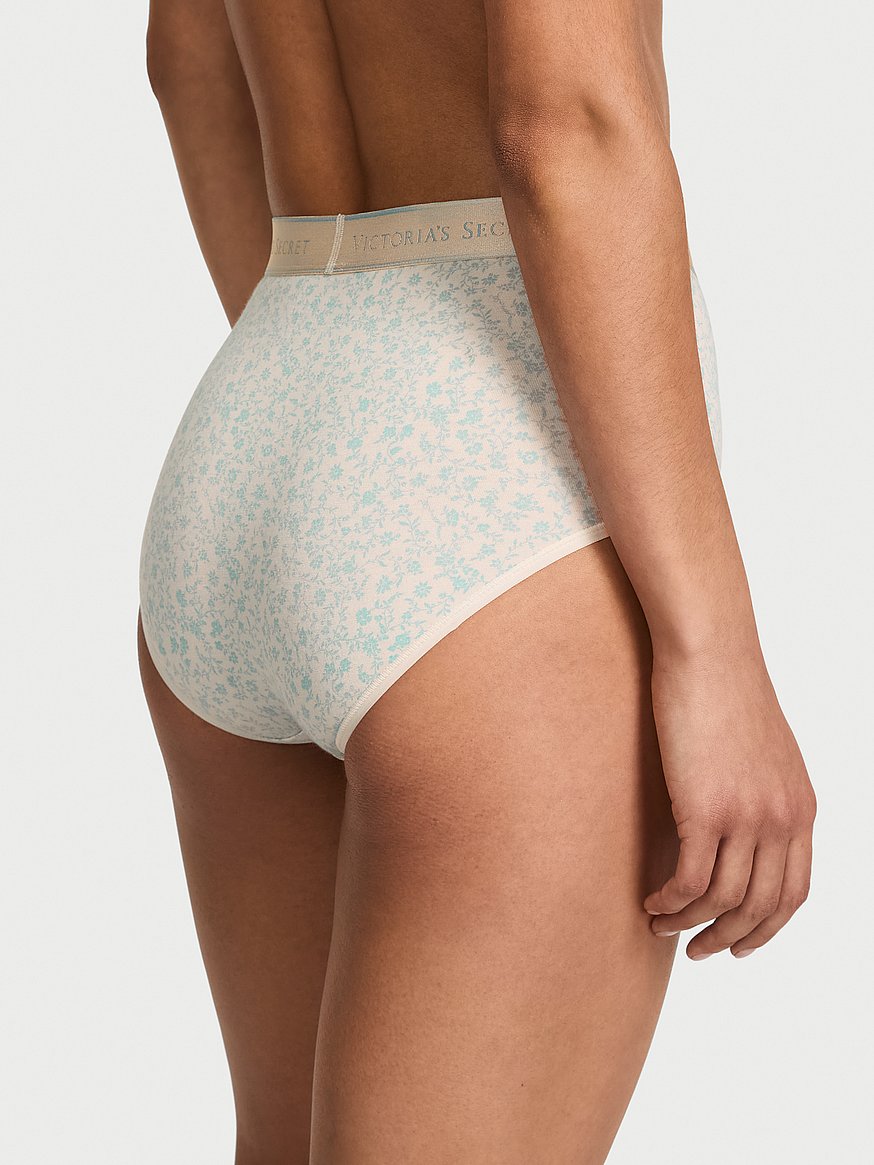 Panty de algodon a la cintura con logo