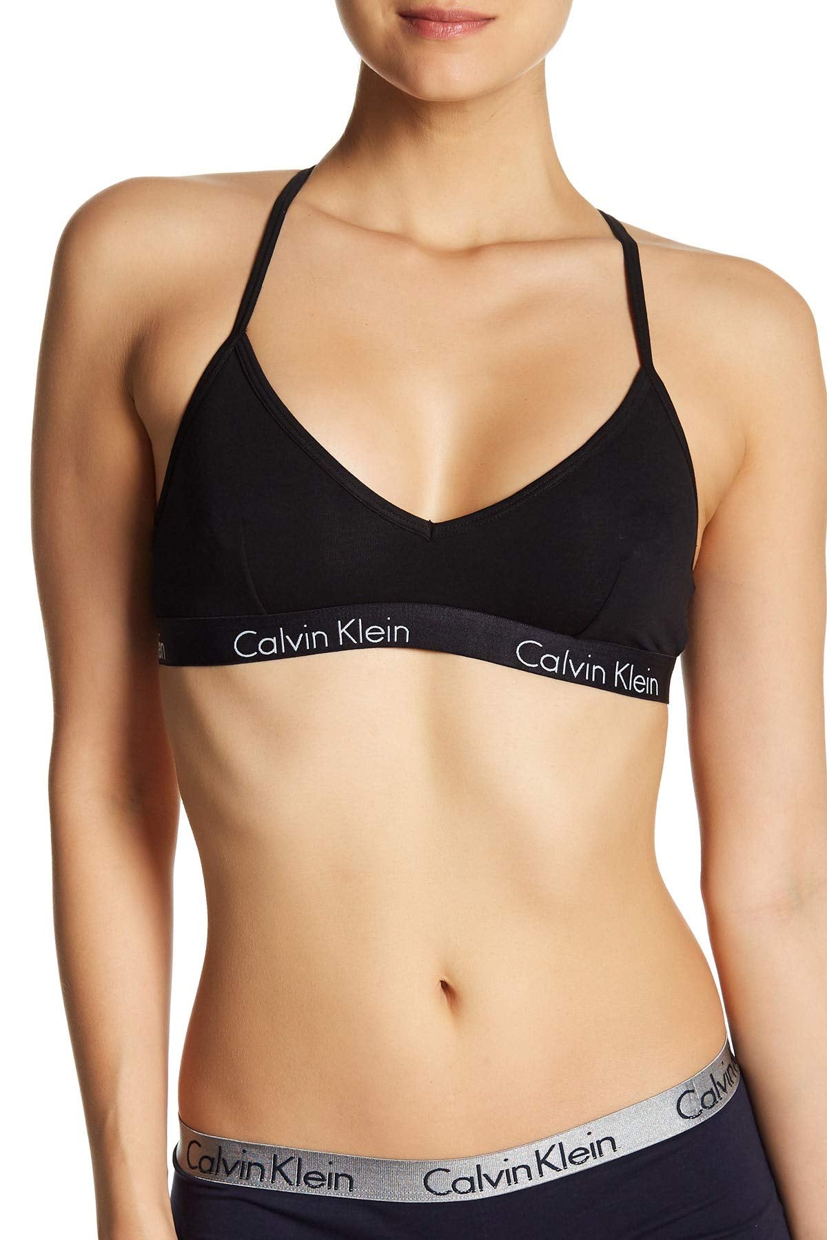 Bralette Calvin Klein de algodón con forro liviano, para mujer