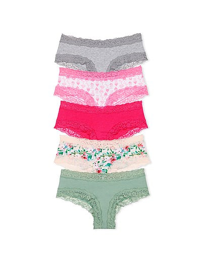 Cheeky de algodón con cintura de encaje Victoria'S Secret