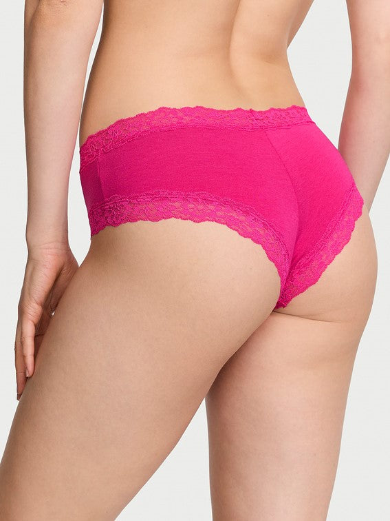 Cheeky de algodón con cintura de encaje Victoria'S Secret