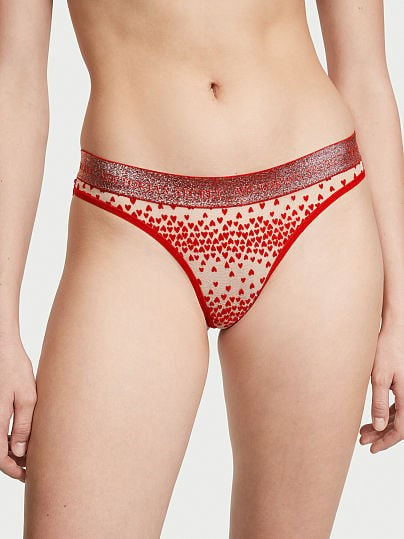 Tanga de algodón con logo Victoria´s Secret