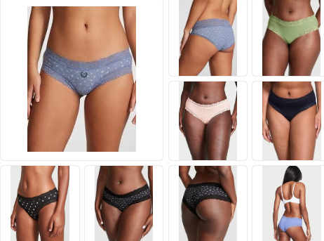 Cheeky de algodón con cintura de encaje Victoria'S Secret