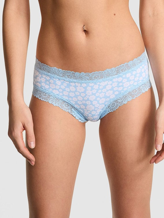 Cheeky de algodón con cintura de encaje, Pink - Victoria'S Secret