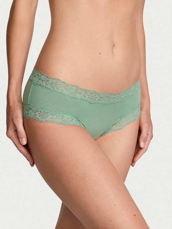 Cheeky de algodón con cintura de encaje Victoria'S Secret