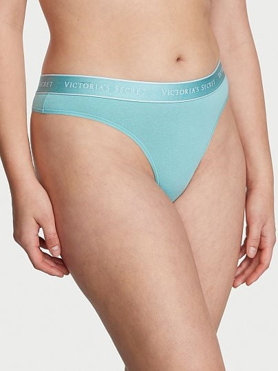 Tanga de algodón con logo Victoria´s Secret