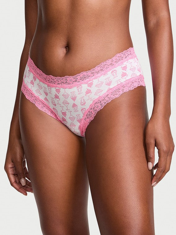 Cheeky de algodón con cintura de encaje Victoria'S Secret