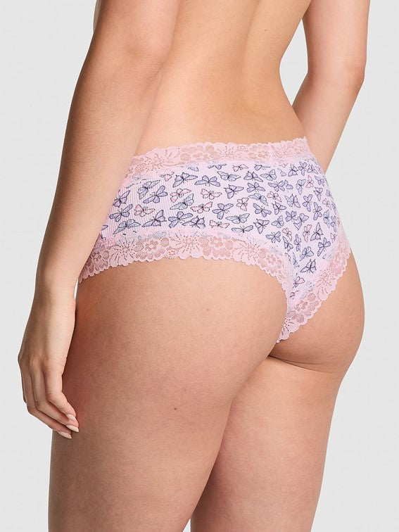 Cheeky de algodón con cintura de encaje, Pink - Victoria'S Secret