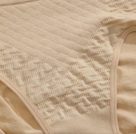 FINETOO 5 piezas de bragas de mujer con cintura alta y cobertura total de color melocotón, ropa interior