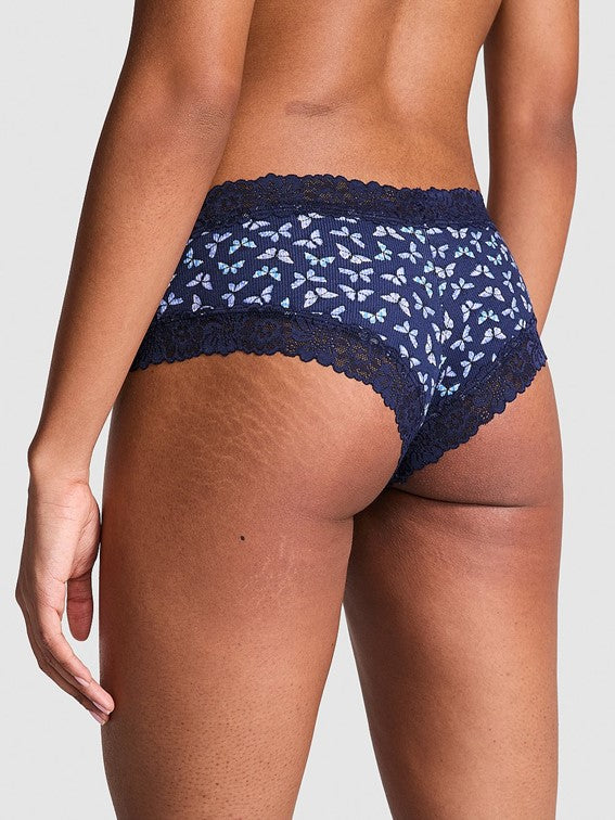 Cheeky de algodón con cintura de encaje, Pink - Victoria'S Secret