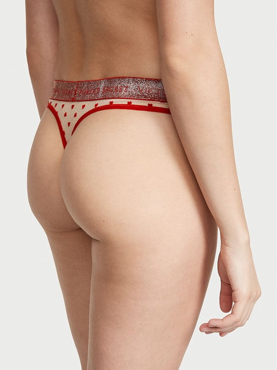 Tanga de algodón con logo Victoria´s Secret
