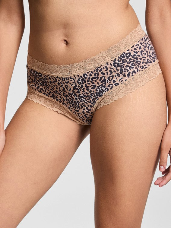 Cheeky de algodón con cintura de encaje, Pink - Victoria'S Secret