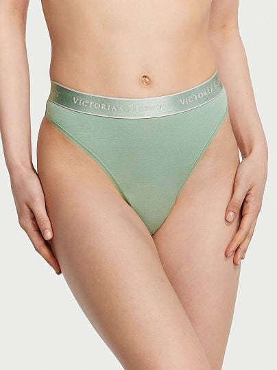 Tanga de algodón con logo Victoria´s Secret