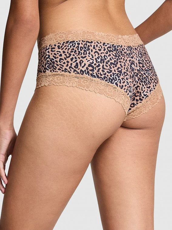 Cheeky de algodón con cintura de encaje, Pink - Victoria'S Secret