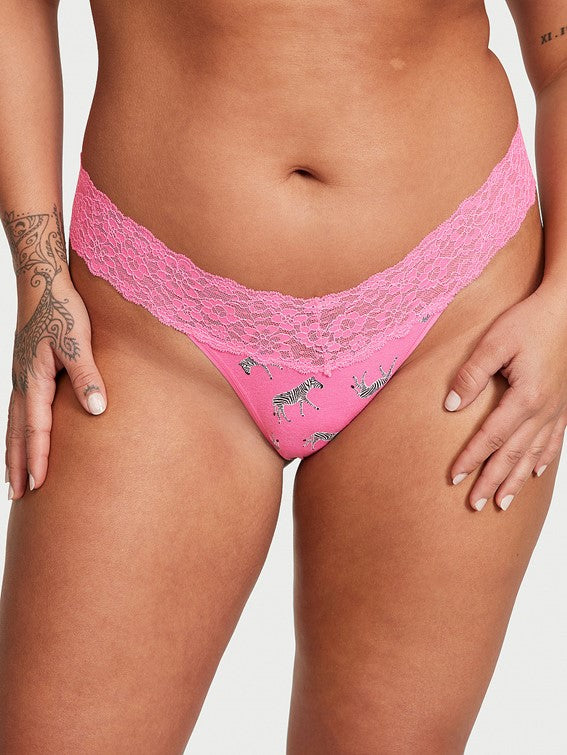Tanga de algodón cintura de encaje Victoria´s Secret