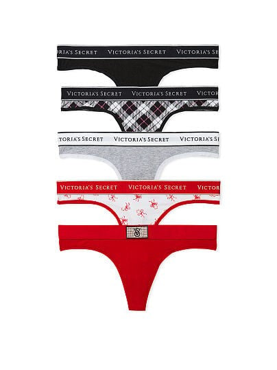 Tanga de algodón con Logo Victoria´s Secret