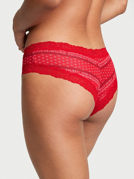 Cheeky de algodón con ribete de encaje by Victoria's Secret