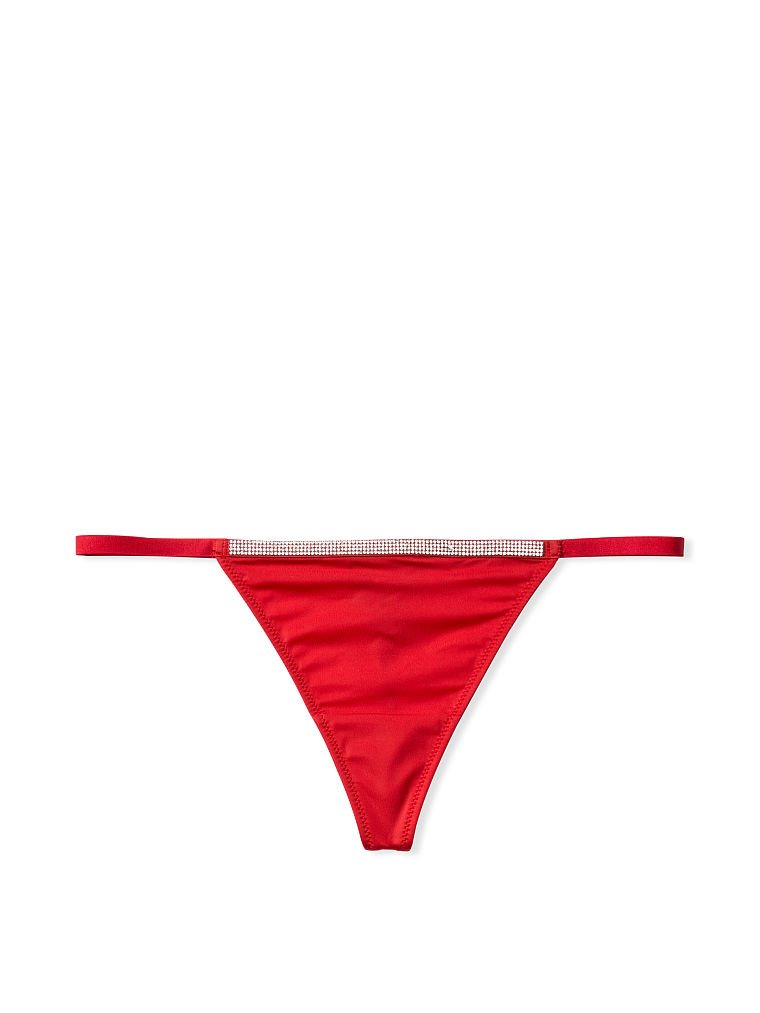 Hilo fino de cuerda en frente y V brillante Victoria's Secret