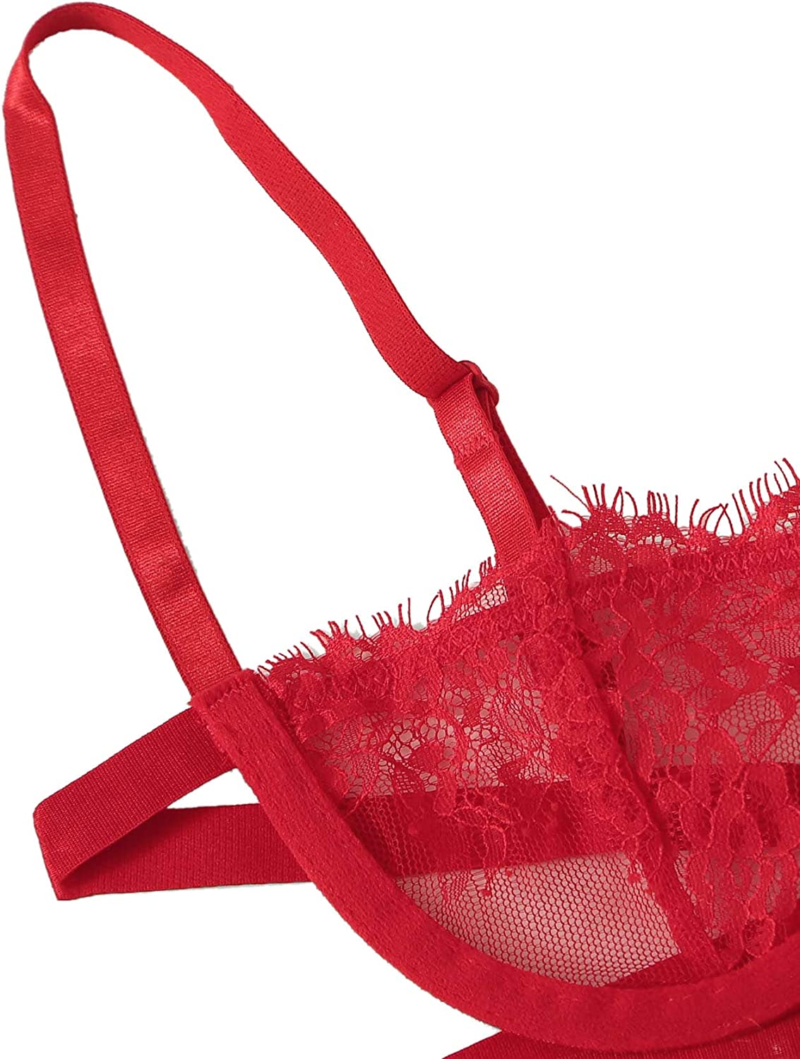 Conjunto de 2 piezas de lencería sexy de Tanga y brasier-SheIn