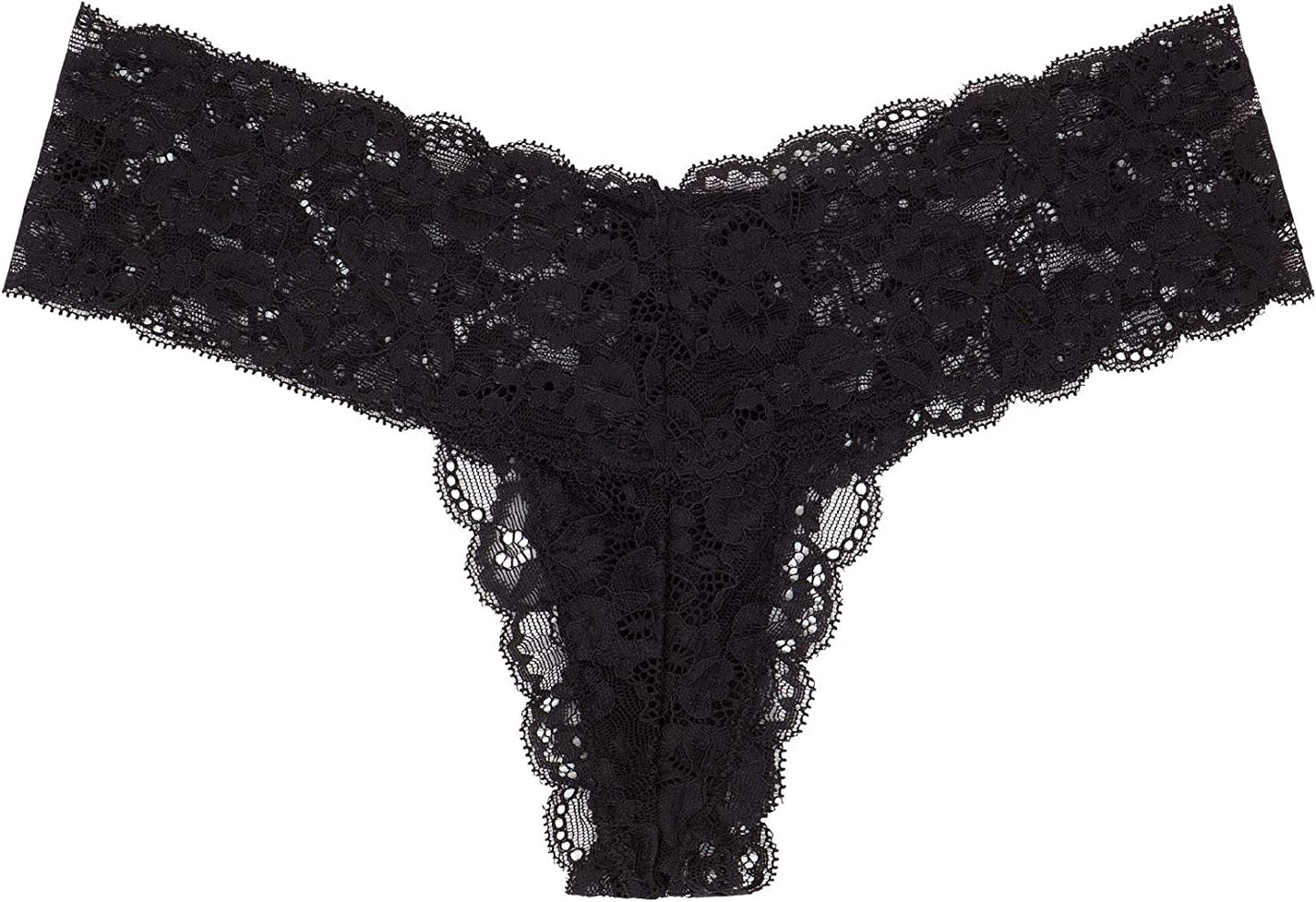 Tanga sexy de encaje elástico suave floral Rene Rofe