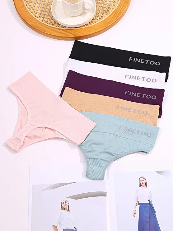 FINETOO Tangas de cintura alta super strech